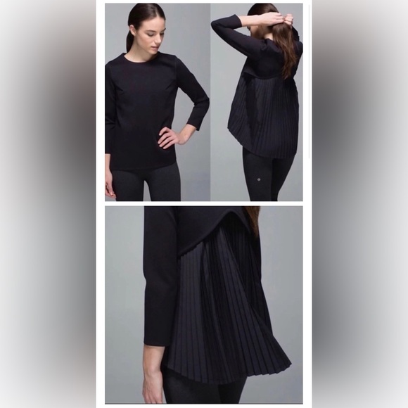 Lululemon Pleat On Long Sleeve Black size 4 or 6? - Picture 4 of 8